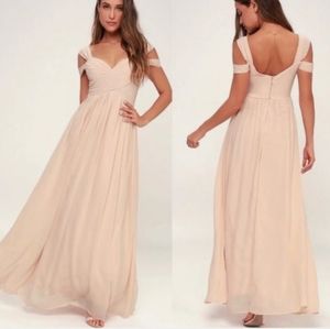 NWT Lulus Make Me Move Maxi Dress Blush Pink Medium